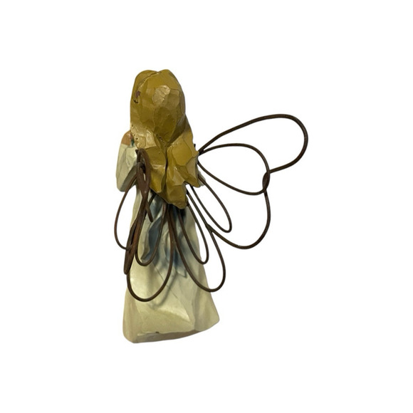 Two Ganz Angel Accent Flower Winter greenery Resin figurines by Roman Home Decor - Picture 5 of 13